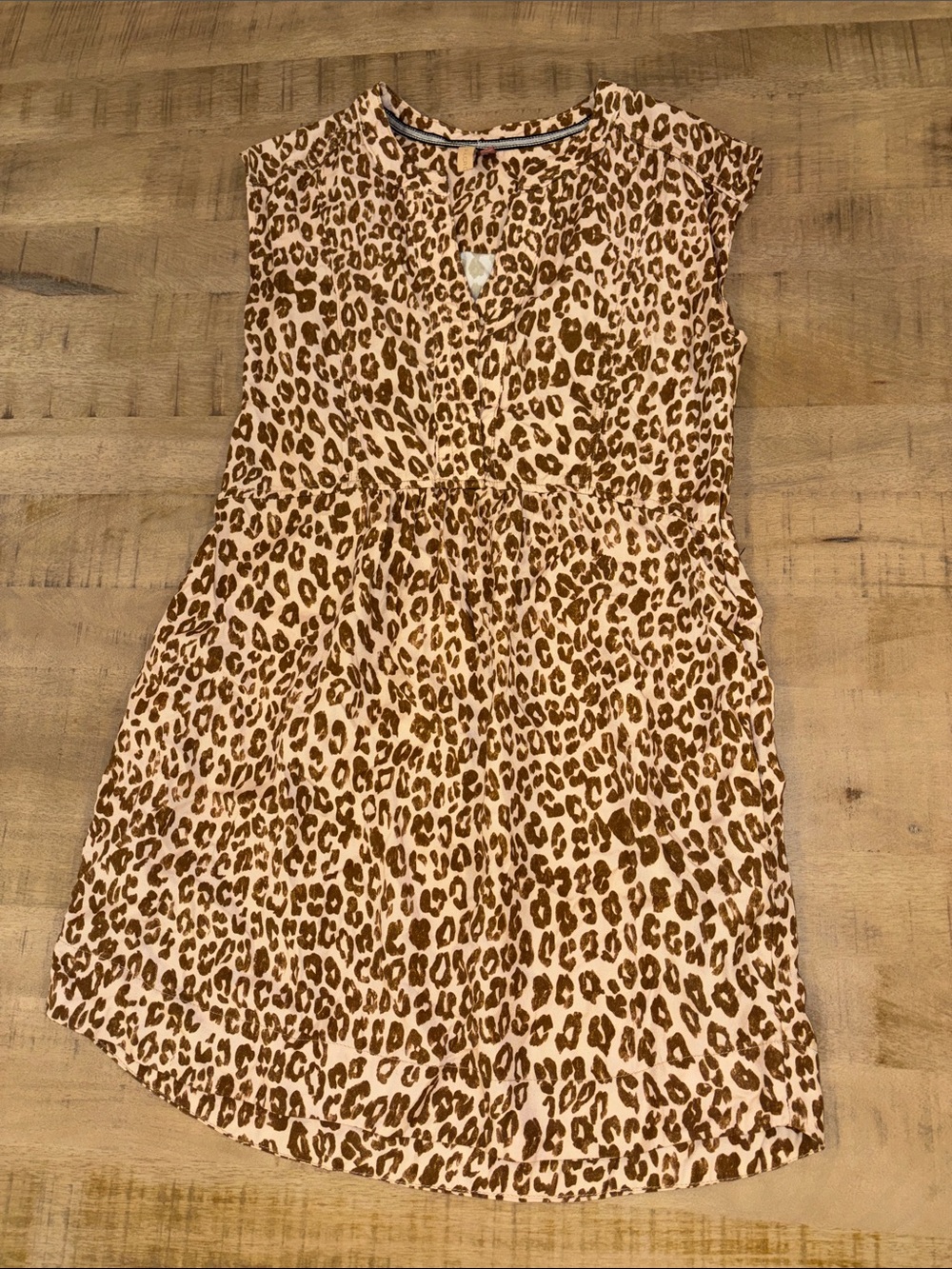 Anthropologie Pilcro Leopard Print Dress Size Small Pockets Summer Animal Vacay - Picture 3 of 7